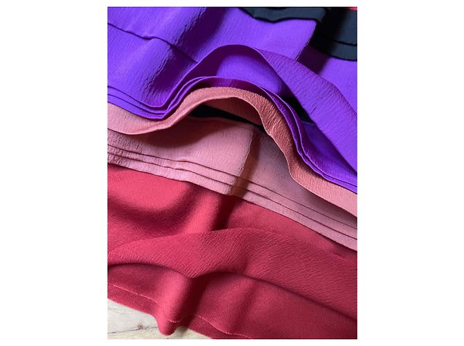 Sonia Rykiel Kleid aus Seidenchiffon mit Rüschen Mehrfarben - Ansicht 4