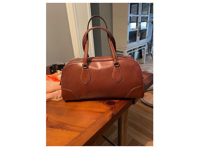 Borsa Prada in pelliccia color nocciola - vista 2