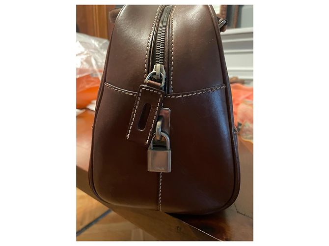 Borsa Prada in pelliccia color nocciola - vista 5