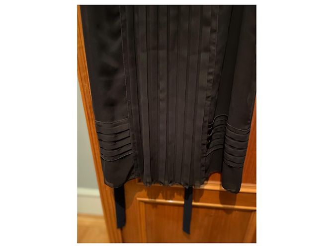 Abito Miu Miu in seta nero e blu navy - vista 6