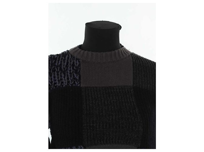 Sacai Maglione in cotone nero - vista 2