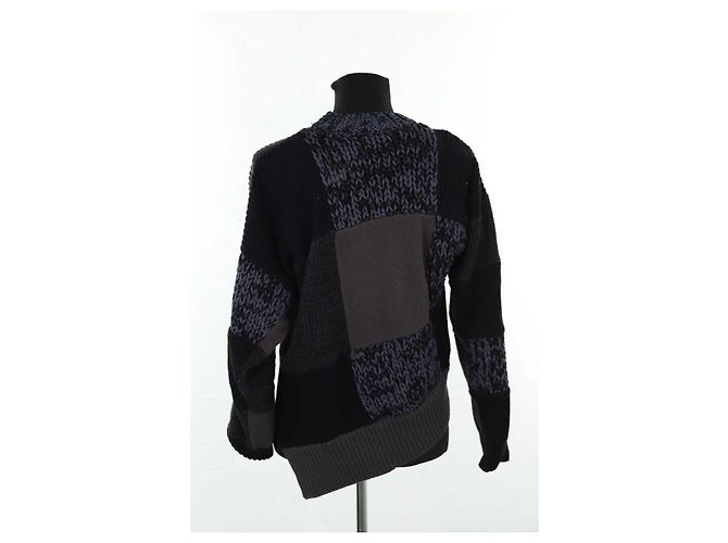 Sacai Maglione in cotone nero - vista 4