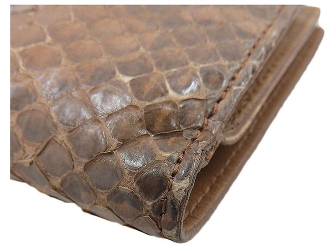 Cartera de Python Bottega Veneta Marrón Castaño - vista 5