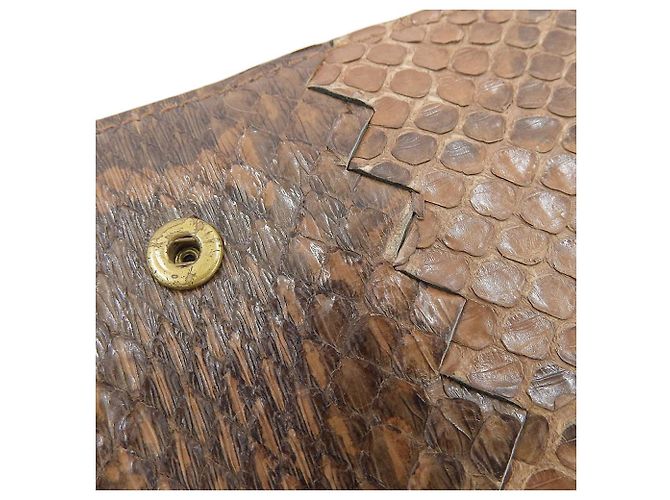 Cartera de Python Bottega Veneta Marrón Castaño - vista 6