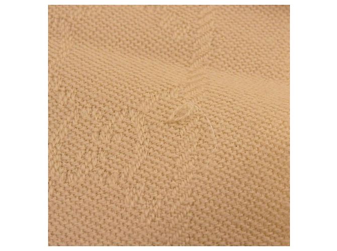 Gucci Bufanda de lana 100% con logo G entrelazado beige - vista 4