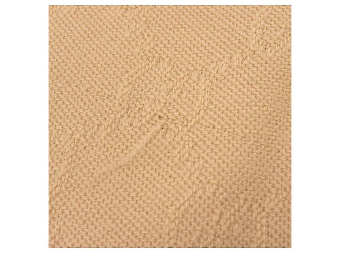 Gucci Bufanda de lana 100% con logo G entrelazado beige - vista 5