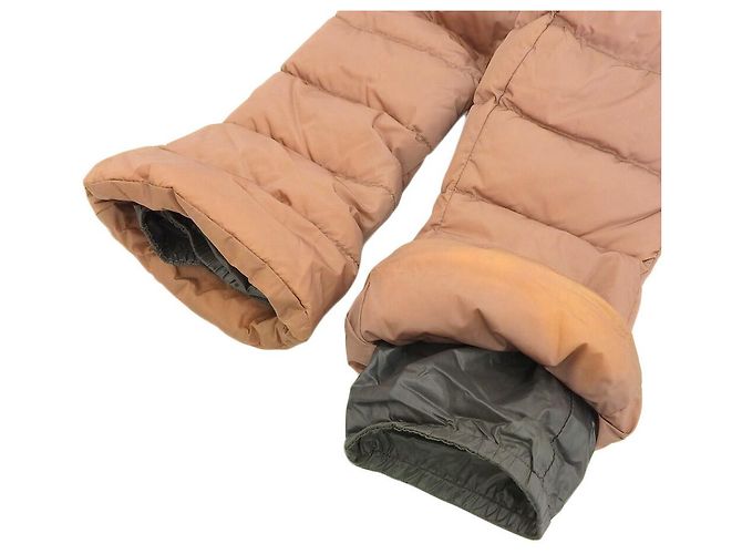 Chaqueta de Plumas Moncler Rosa Beige de Nylon - vista 4