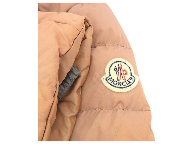 Chaqueta de Plumas Moncler Rosa Beige de Nylon - vista 8