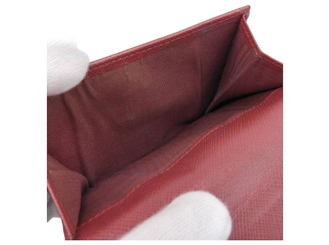 Billetera de cuero Gancini Salvatore Ferragamo Roja - vista 4
