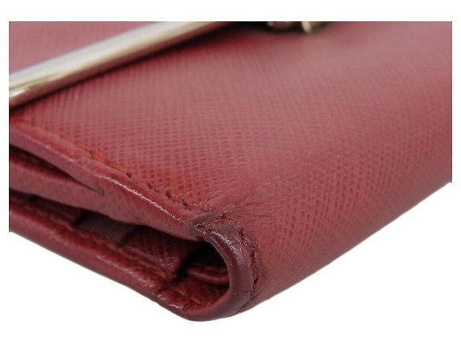 Billetera de cuero Gancini Salvatore Ferragamo Roja - vista 7