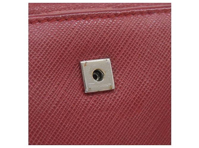 Billetera de cuero Gancini Salvatore Ferragamo Roja - vista 8