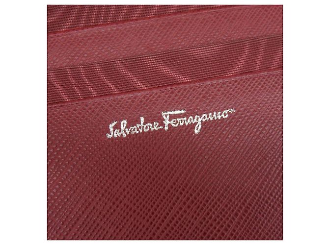Billetera de cuero Gancini Salvatore Ferragamo Roja - vista 9