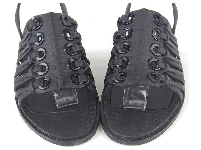 Sandali Gladiatore Givenchy in gomma neri 37 Nero - vista 3