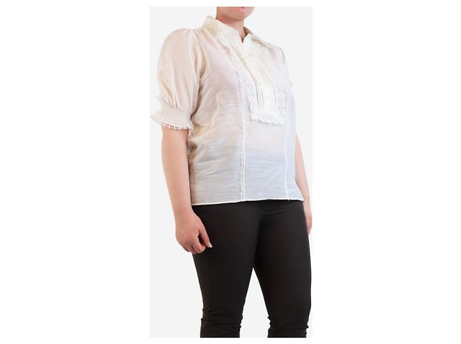 Brunello Cucinelli Pantalones elásticos marrones - talla UK 14 Castaño - vista 3