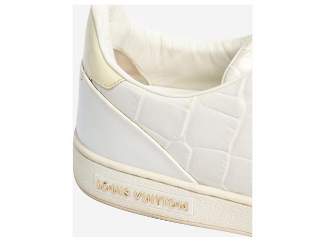 Louis Vuitton Baskets blanches à motif crocodile - taille EU 36 - vue 2