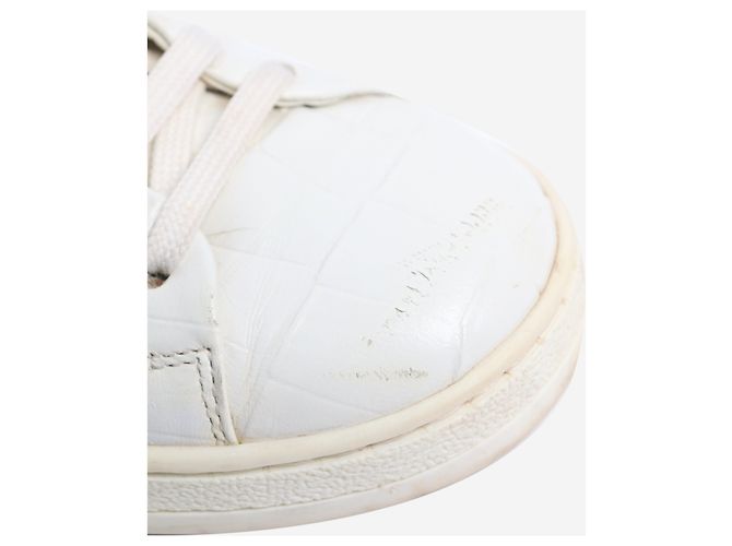 Louis Vuitton Baskets blanches à motif crocodile - taille EU 36 - vue 3