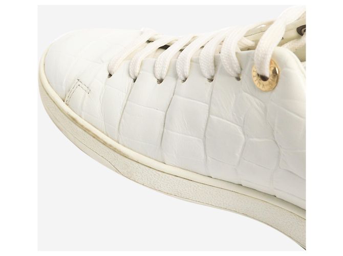 Louis Vuitton Baskets blanches à motif crocodile - taille EU 36 - vue 5