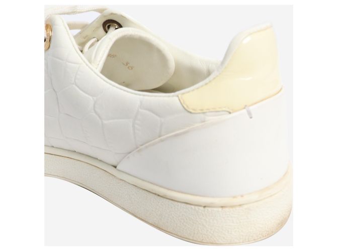 Louis Vuitton Baskets blanches à motif crocodile - taille EU 36 - vue 6