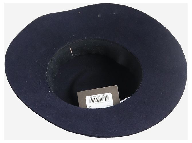 Maison Michel Fedora Virgine in feltro blu navy - vista 4