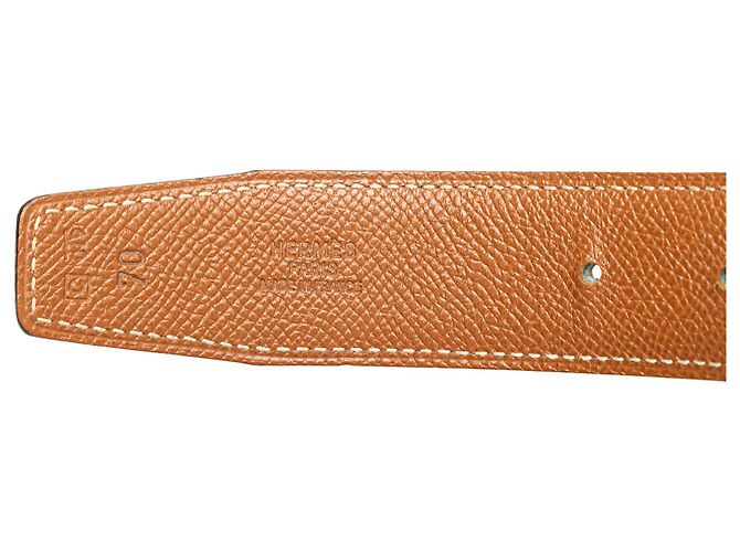 Cintura reversibile Constance H in Epsom e Swift nera di Hermès Nero - vista 5