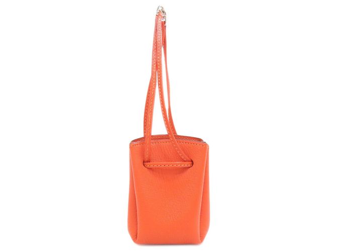 Hermès Pochette Hermes Vespa in pelle di Capra Arancione - vista 11