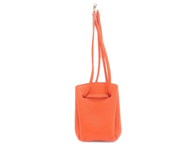 Hermès Pochette Hermes Vespa in pelle di Capra Arancione - vista 2
