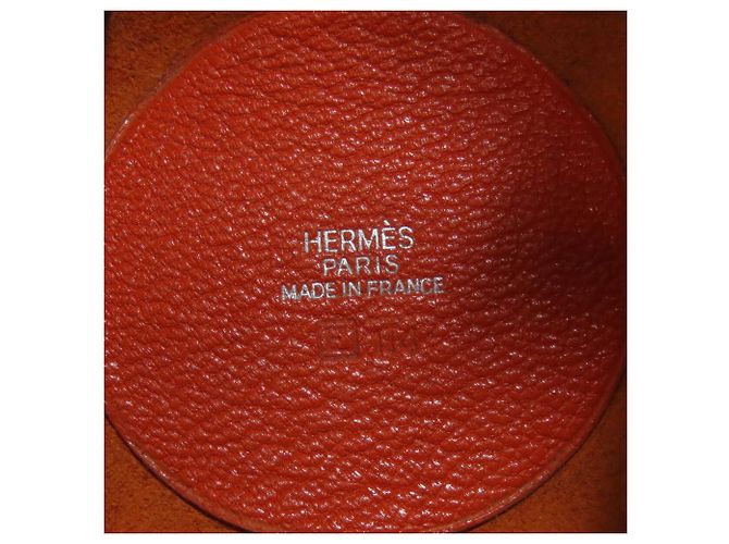 Hermès Pochette Hermes Vespa in pelle di Capra Arancione - vista 6