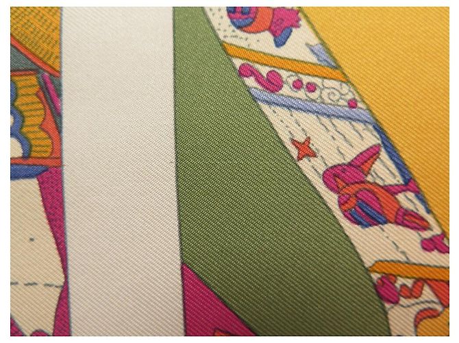 Hermès SCARF HERMES IN ONORE DI GUILLAUME DUBIGEON 90 SETA ARANCIONE - vista 12
