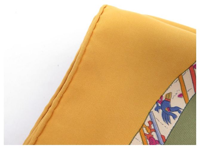 Hermès SCARF HERMES IN ONORE DI GUILLAUME DUBIGEON 90 SETA ARANCIONE - vista 16