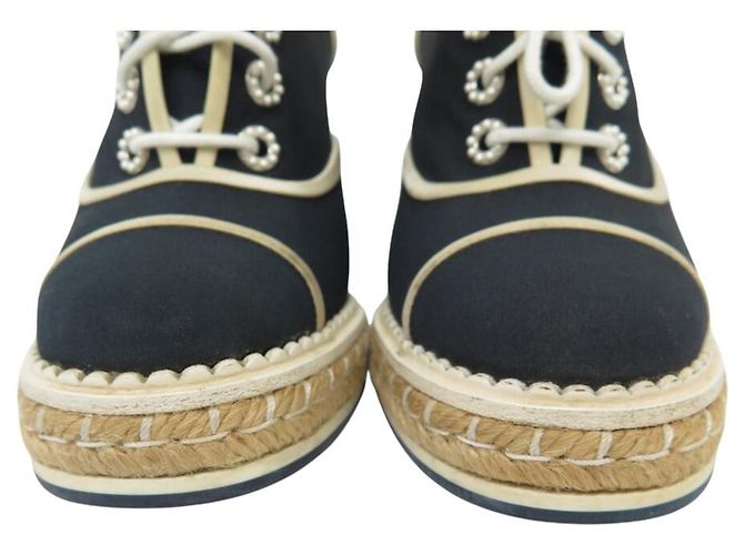NEUE CHANEL G31555 ESPADRILLES MIT KEILABSÄTZEN 38 SCHUHE - Ansicht 4