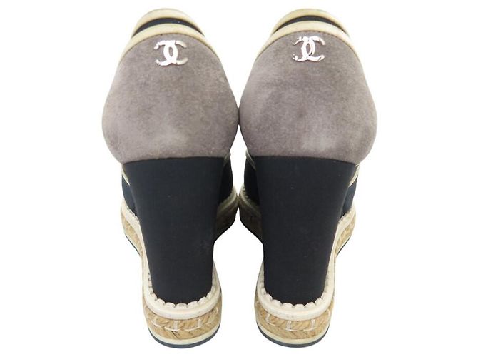 NEUE CHANEL G31555 ESPADRILLES MIT KEILABSÄTZEN 38 SCHUHE - Ansicht 5