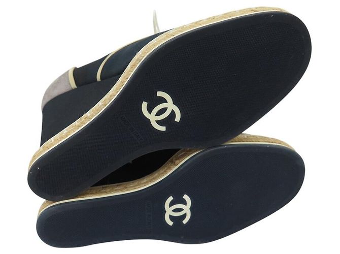 NEUE CHANEL G31555 ESPADRILLES MIT KEILABSÄTZEN 38 SCHUHE - Ansicht 7