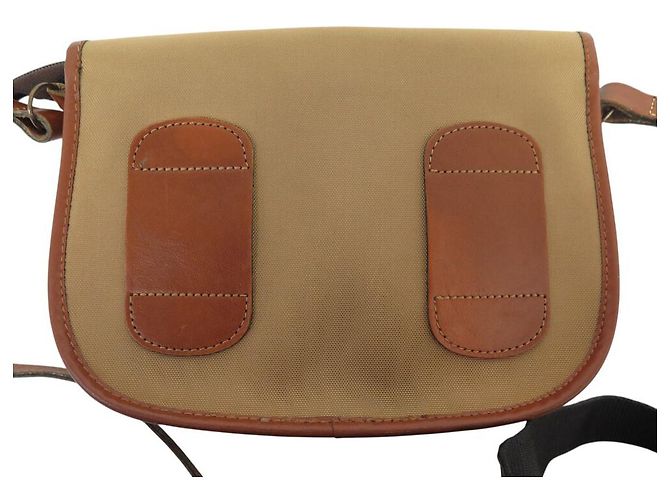VINTAGE LANCEL HANDTASCHE AUS BRAUNEM CANVAS MESSENGER BAG - Ansicht 17