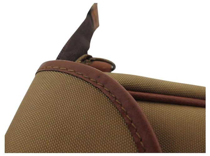VINTAGE LANCEL HANDTASCHE AUS BRAUNEM CANVAS MESSENGER BAG - Ansicht 18