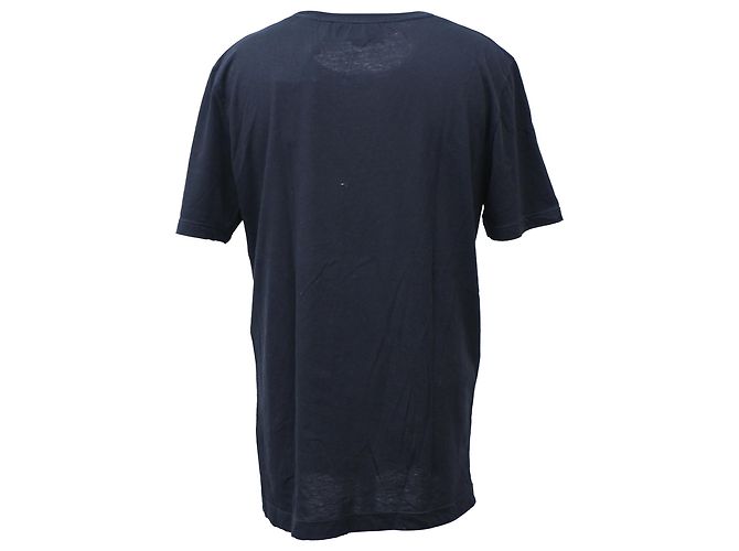 T-shirt in cotone nero con logo Gucci stampato - vista 3