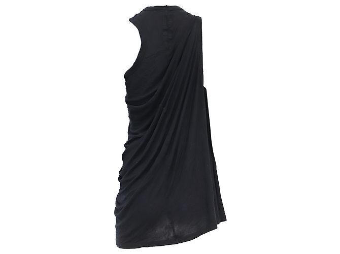 Drapiertes Tanktop von Rick Owens aus schwarzer Viskose - Ansicht 3