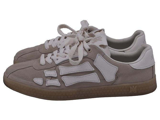 Sneakers basse Amiri Pacific Bones in suede beige - vista 3