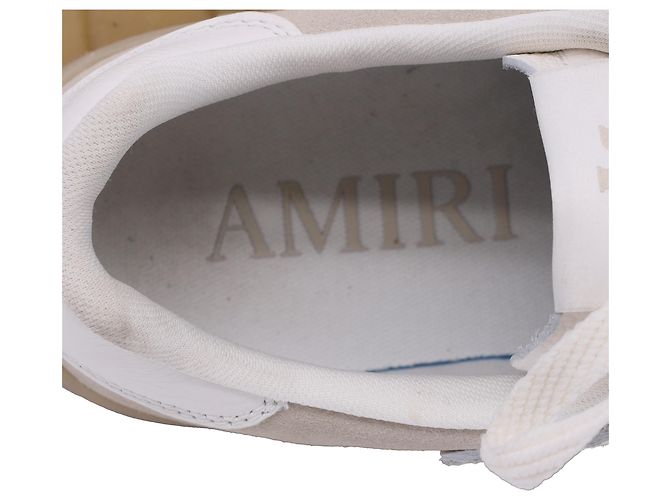 Sneakers basse Amiri Pacific Bones in suede beige - vista 6