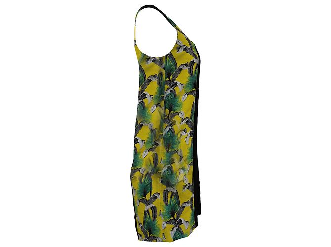 Vestido Mini Impreso Proenza Schouler en Acetato Amarillo - vista 2