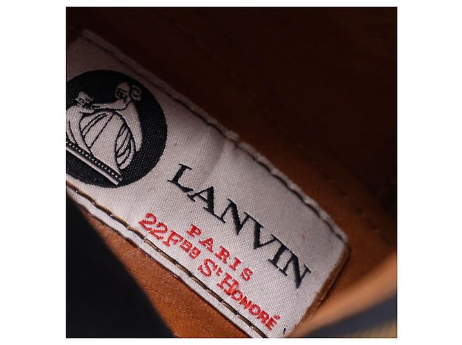 Stivaletti con zeppa Lanvin in suede nero - vista 8