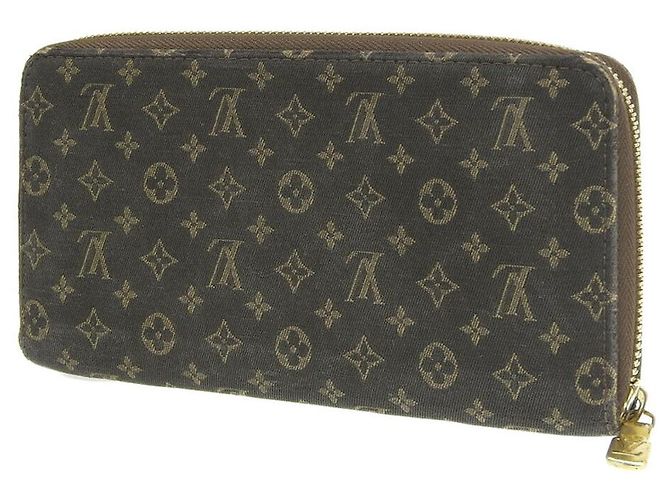 Cartera Zippy Mini Lin Monograma Louis Vuitton Castaño - vista 2