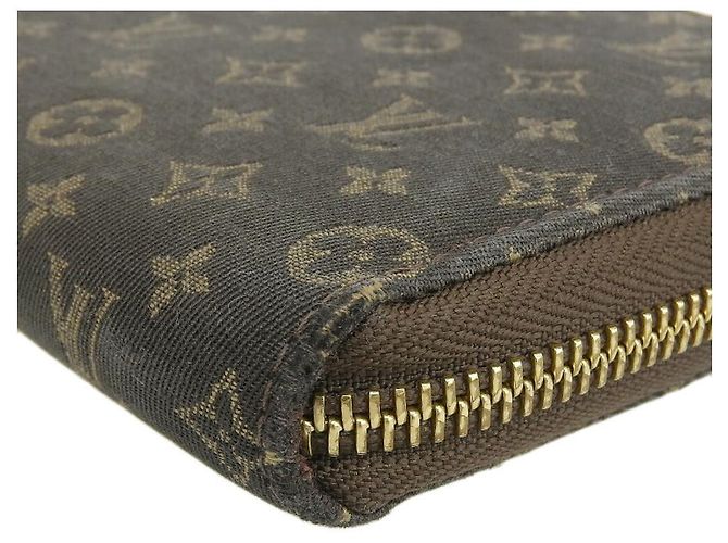 Cartera Zippy Mini Lin Monograma Louis Vuitton Castaño - vista 4