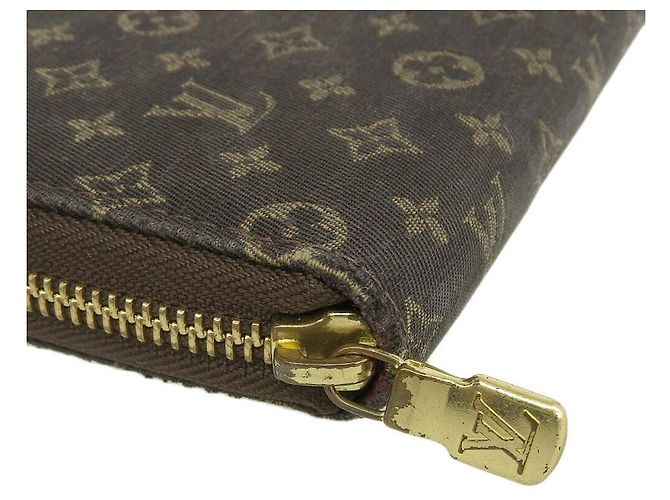 Cartera Zippy Mini Lin Monograma Louis Vuitton Castaño - vista 5