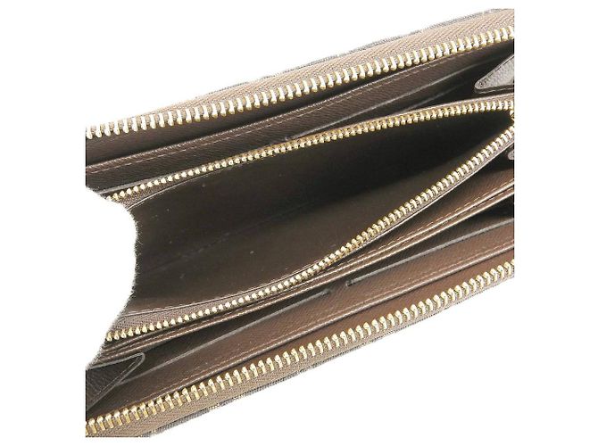 Cartera Zippy Mini Lin Monograma Louis Vuitton Castaño - vista 6