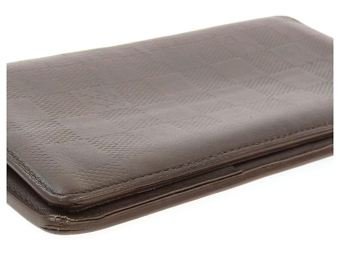 Cartera Larga Damier Infini Louis Vuitton N63120 Verde - vista 3