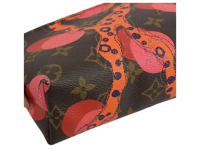 Michael Kors Pochette Cosmetica Monogram Ramage Coral Louis Vuitton M50291 Marrone Corallo - vista 4