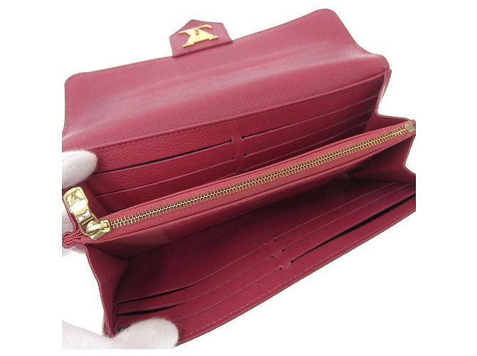 Cartera larga de cuero Lockme Louis Vuitton rosa - vista 7