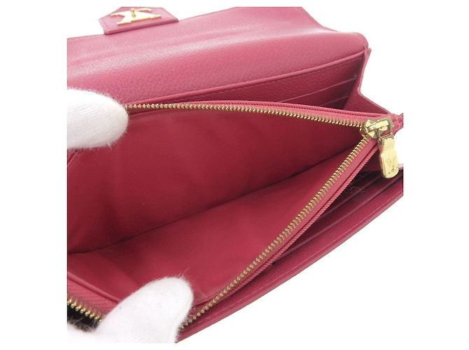 Cartera larga de cuero Lockme Louis Vuitton rosa - vista 8