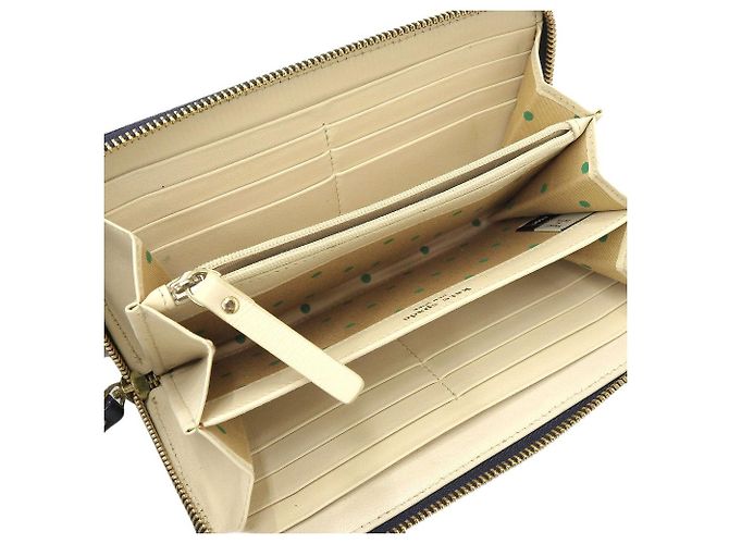 Carteira de couro com zíper Kate Spade azul marinho - vista 3