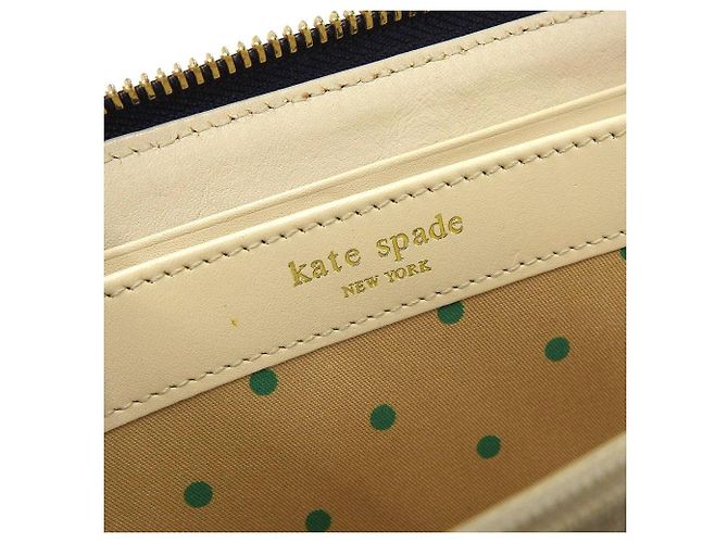 Carteira de couro com zíper Kate Spade azul marinho - vista 9